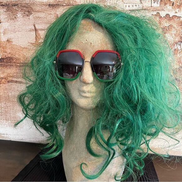 Messy Scrunchie Green Wig/Synthetic - Picture 5 of 7